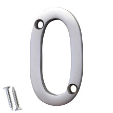 RCH Hardware 2350SC050 Messing 2-tommer h?j huspostkassenummer med matchende skruer (0 satin krom)