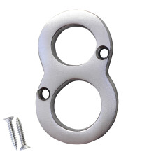 RCH Hardware 2358SC050 Messing 2-tommer h?j huspostkassenummer med matchende skruer (8 satin krom)