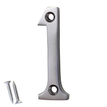 RCH Hardware 2351SC050 messinki, 2 tuuman korkea talon postilaatikon numero vastaavilla ruuveilla (1 satiinikromi)