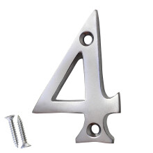 RCH Hardware 2354SC050 Messing 2-tommer h?j huspostkassenummer med matchende skruer (4 satin krom)