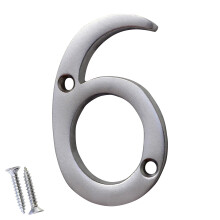 RCH Hardware 2356SC050 Messing 2-tommer h?j huspostkassenummer med matchende skruer (6 satin krom)