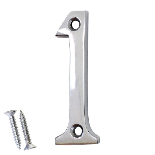 RCH Hardware NO-BR235-50 Messing nummer 2 tommer poleret krom