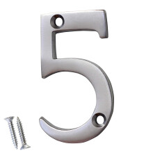 RCH Hardware 2355SC050 Messing 2-tommer h?j huspostkassenummer med matchende skruer (5 satin krom)