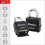 Master Lock MasterLock 1178D Combination Padlock Die Cast Body 3 Pack Black/Silver (Keyed Different) 3
