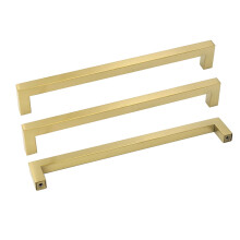 gyldenvarm 5-pak skuffe af b?rstet messing tr?kker h?ndtag til skabe - LSJ12GD224 Messing Firkantet kabinet Hardware Euro Bar H?ndtag 8-4/5 tomme