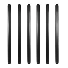 GeilSpace 6-pack 18"""" voorgesneden zwarte metalen pijp, industrieel staal, past op standaard driekwart inch zwarte schroefdraadbuizen en fittingen -