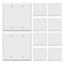 ENERLITES res kszlk fali tnyr fnyes felletu szabvnyos mretu 2-rszes 4,50"""" x 4,57"" polikarbont hore lgyul muanyag 8802-W-10 DB fehr (1