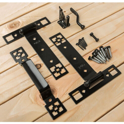 National Hardware Craftsman Gate Kit N109-316 s Gate Latch Gate panty a Gate Pull Black 2