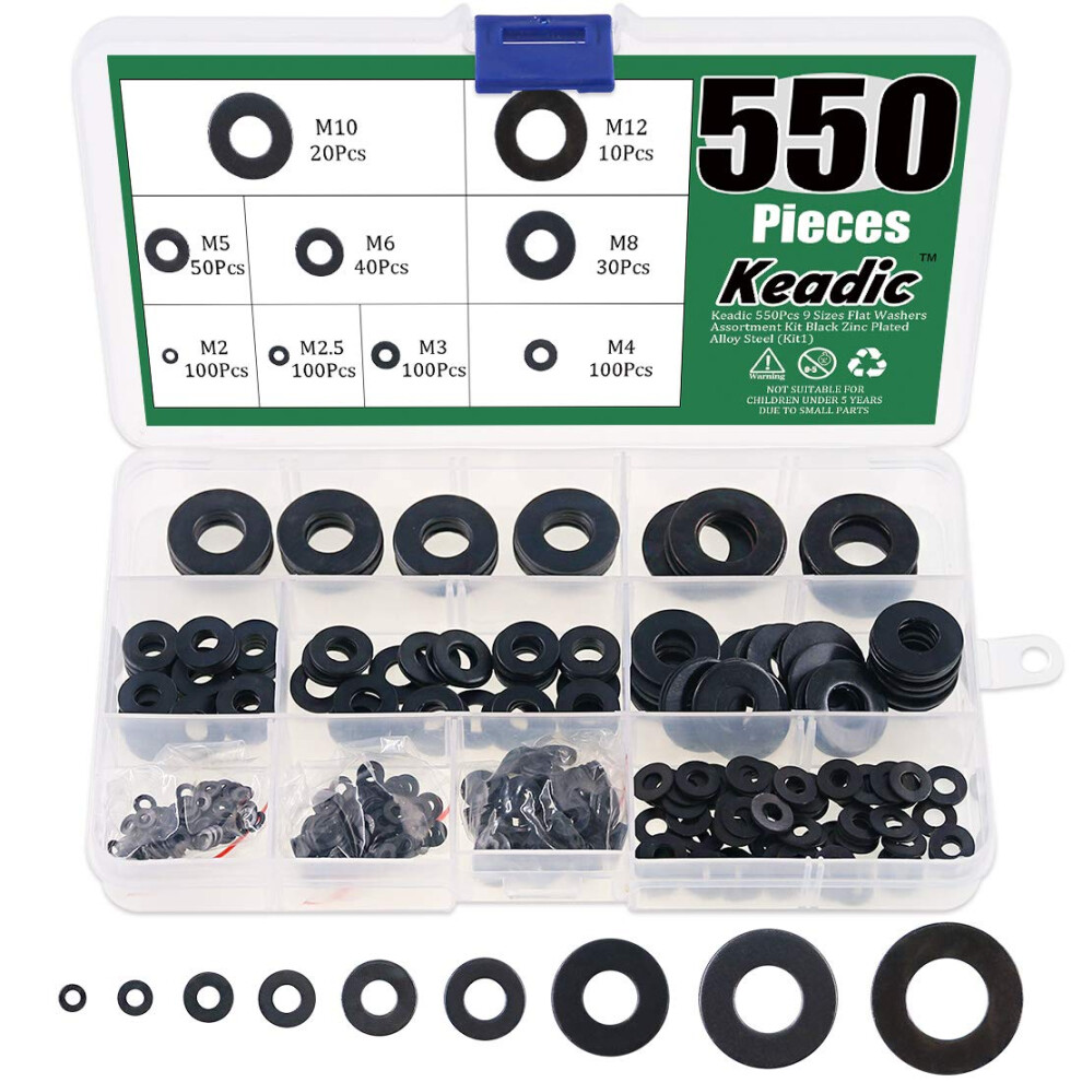 Keadic 165Pcs Copper Metric Sealing Crush Washers Flat Washer Flat Washer Assortment Kit- M6 M8 M10 M12 M14 M16 M18 M20-image-OPC-PM95T7T-NEW
