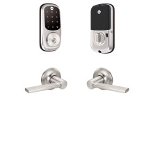 Yale Assure Lock - Cerradura de puerta con pantalla tαctil y Valdosta en nνquel satinado
