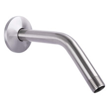 LDR Bras de douche et bride de 8 pouces Construction en acier inoxydable Extension de pomme de douche Bras de tuyau d'extension Finition nickel b