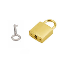 Mini fmzr Cink cserebett zr kulcsos tkrrel, fnyes (arany)