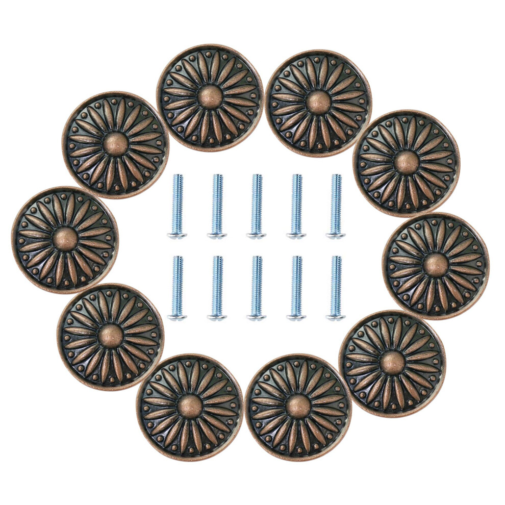 Rilexawhile Cabinet Knob 10Pcs 33Mm Dresser Cupboard Cabinet Drawer Knobs Wardrobe Door Pull Handle For Home Office 734830017661