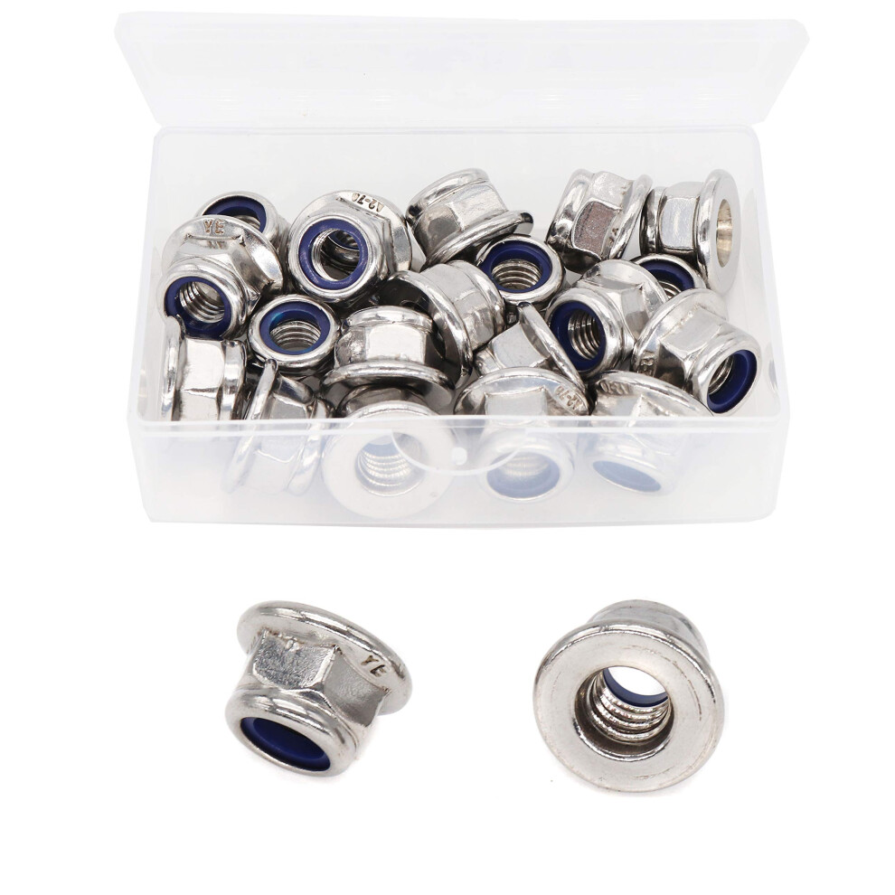 cSeao 20pcs M8 x 1.25mm Flanged Nylon Inserted Lock Nuts 304 Stainless Steel A2-70/18-8 DIN6926-image-OPC-PM95TRT-NEW