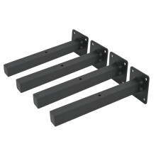 AddGrace industrielle sorte hyldebeslag 6 tommer L beslag til hylder Heavy Duty flydende hyldebeslag Industriel metalhyldest?tte