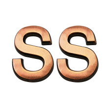 Cobata 2,75 tommer selvkl?bende husnumre Postkassenumre Gaded?rnumre Selvkl?bende adresseskilte til lejligheder Dobbelt bronzebogstav S