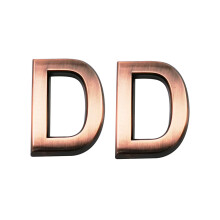 Cobata 2,75 tommer selvkl?bende husnumre Postkassenumre Gaded?rnumre Selvkl?bende adresseskilte til lejligheder Dobbelt bronze bogstav D