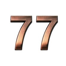 Cobata 2,75 tommer selvkl?bende husnumre Postkassenumre Gaded?rnumre Selvkl?bende adresseskilte til lejligheder Dobbelt bronze nummer 7
