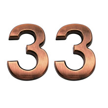 Cobata 2,75 palcov lepic csla domu Csla potovnch schrnek Ulice csla dver Samolepc adresn ttky pro byty Dvojit bronzov cslo 3