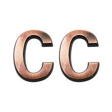 Cobata 2,75 tommer selvkl?bende husnumre Postkassenumre Gaded?rnumre Selvkl?bende adresseskilte til lejligheder Dobbelt bronze bogstav C