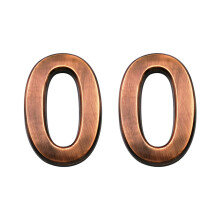 Cobata 2,75 tuuman liimaiset talonumerot Postilaatikkonumerot Katujen ovinumerot Itsekiinnittyvi osoitekyltit huoneistoille Double Bronze Number 0