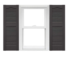 Mid America Open Louver vinylskodder (1 par) - 14,5 x 25 018 Tuxedo Grey