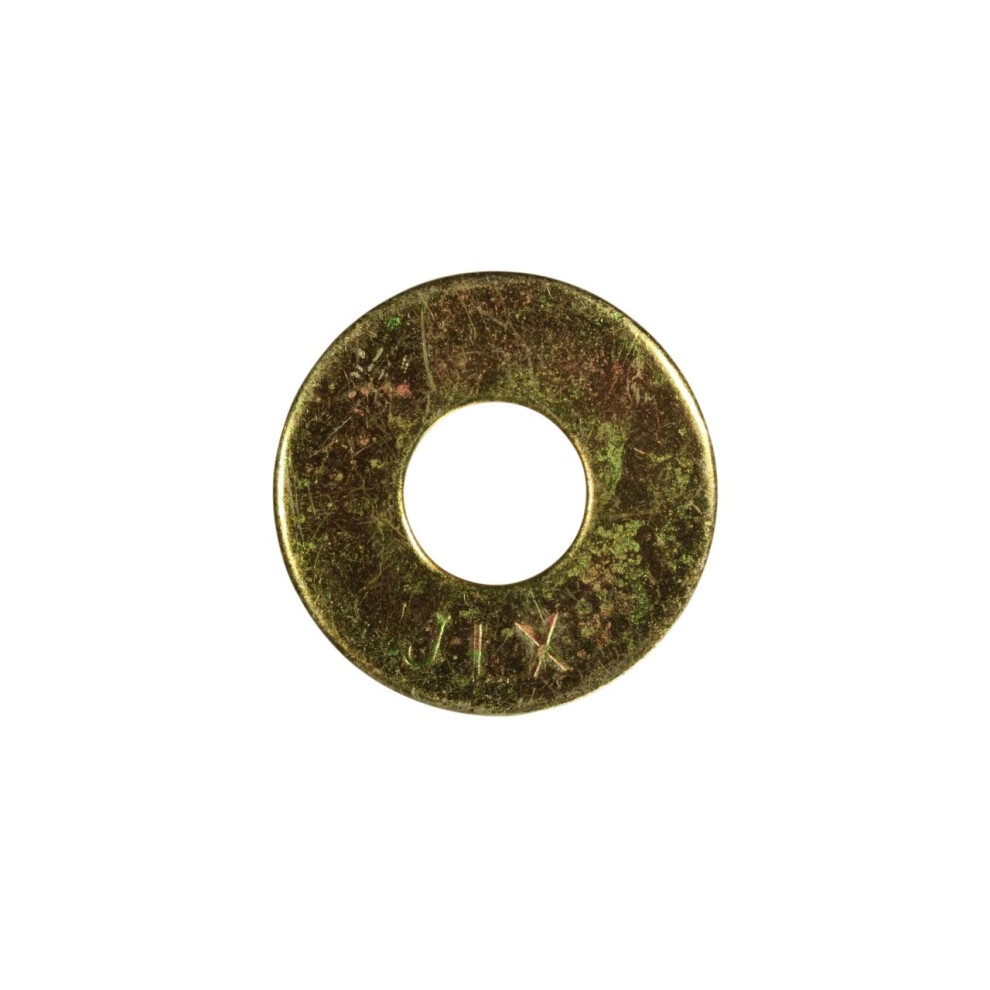 U-Turn - 1/2"""" Grade 8 Thru Hardened Sae Flat Washer (1-1/16"""" Od) Zinc Yellow (25 Pack) 723707117078