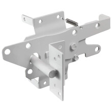 Jake Sales Pestillo de puerta de vinilo blanco (para cercas de vinilo, madera, PVC, etc.) Pestillo de puerta de cerca con accesorios de montaje -