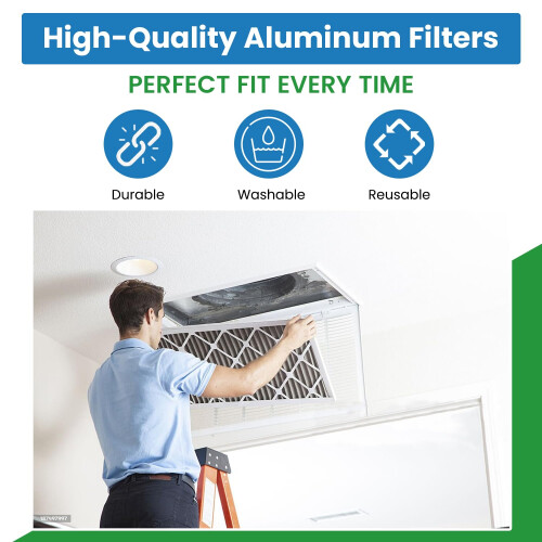 Filter alt vaskbart aluminium luftfilter - 20 x 20 x 1 2