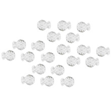 FarBoat 20 pz Pomelli in Acrilico Mini Tiranti in Plastica Trasparente per Piccoli Mobili Scatole di Legno Portagioie Artigianato (0.7""x0.55"" Rot