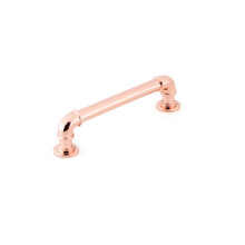 Richelieu Hardware BP2209128191 Collezione Steampunk Maniglia da centro a centro rotonda vintage in rame lucido da 5 1/16 pollici (128 mm) per ar