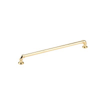 Richelieu Hardware BP2209320130 Kolekcja Steampunk 12 5/8 cala (320 mm) od srodka do srodka Mosiezny okragly uchwyt do szafki i szuflady w stylu vint