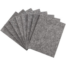 SoftTouch 4 1/2"""" x 6"""" Sk?ret til st?rrelse Selvkl?bende filtm?belpuder - Beskyt overflader mod ridser og skader Gr? (8 Pack) Gr?