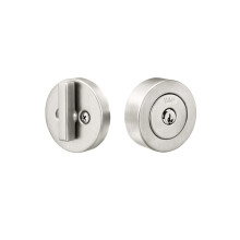 Yale Home 4881619FR Cerrojo plano redondo de un solo cilindro, cromado satinado