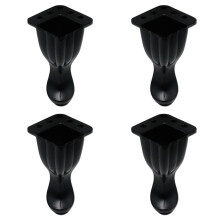T Tulead Aluminum Alloy Furniture Feet Cabinet Feet Sofa Legs 100mm/3.94"""" Height Non-Slip Dresser Feet Cupboard Legs Pack of 4