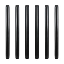 GeilSpace Lot de 6 tuyaux en mtal noir prdcoups de 35,6 cm en acier industriel pour tuyaux et raccords filets noirs standard de trois quarts