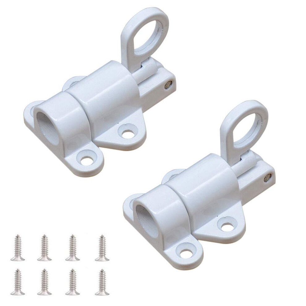 Self-Closing Latch - Spring Door Lock - Door Latch - Security Automatic Window Gate Lock - Spring Load Bolt Latch (White) 779303496819