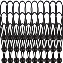 Bungee Balls Balcek 30 AOPRIE Bungee Balls 9 palcu Black Ball Bungee Heavy Duty Tarp Bungee Cords odoln proti povetrnostnm vlivum Popruh na uchyce