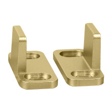 National Hardware N700-113 schuifdeurbeslag voor binnenschuifdeuren dubbele vloergeleider 1 3/4 inch geborsteld goud