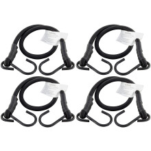 Bungee nury HELIDA s hcky 3/8 palce tlust kulat bungee nura Siln hcky pro cyklistick nosice a vozky na kempovn (24 palcu, cern)