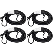 Bungee nury HELIDA s hcky 3/8 palce tlust kulat bungee nury Siln hcky pro cyklistick nosice a vozky na kempovn (48 palcu, cern)