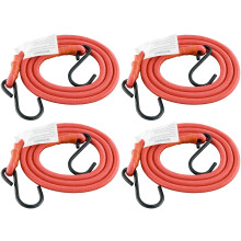 Bungee nury HELIDA s hcky 3/8 palce tlust kulat bungee nury Siln hcky pro cyklistick nosice a vozky kufr Camping (48 palcu cerven)