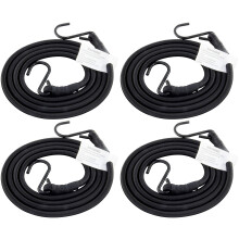 Bungee nury HELIDA s hcky 3/8 palce tlust kulat bungee nury Siln hcky pro cyklistick nosice a vozky na kempovn (72 palcu, cern)