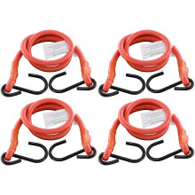 Bungee nury HELIDA s hcky 3/8 palce tlust kulat bungee nury Siln hcky pro cyklistick nosice a vozky kufr Camping (32 palcu cerven)
