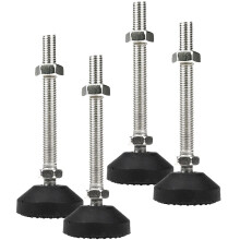 LC LICTOP M12x100mm Nivelleringsf?dder 4,8 tommer H?jde & 880 lb Kapacitet Heavy Duty Justerbare Drejelige M?bler Glider Gevind Gummi F?dder Udj?