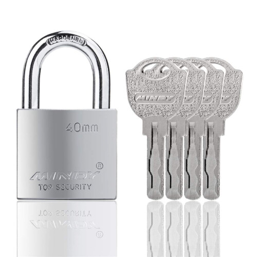 40mm Heavy Duty Lock Warehouse Waterproof Keyed Padlock High Security Padlock with 4 Keys
