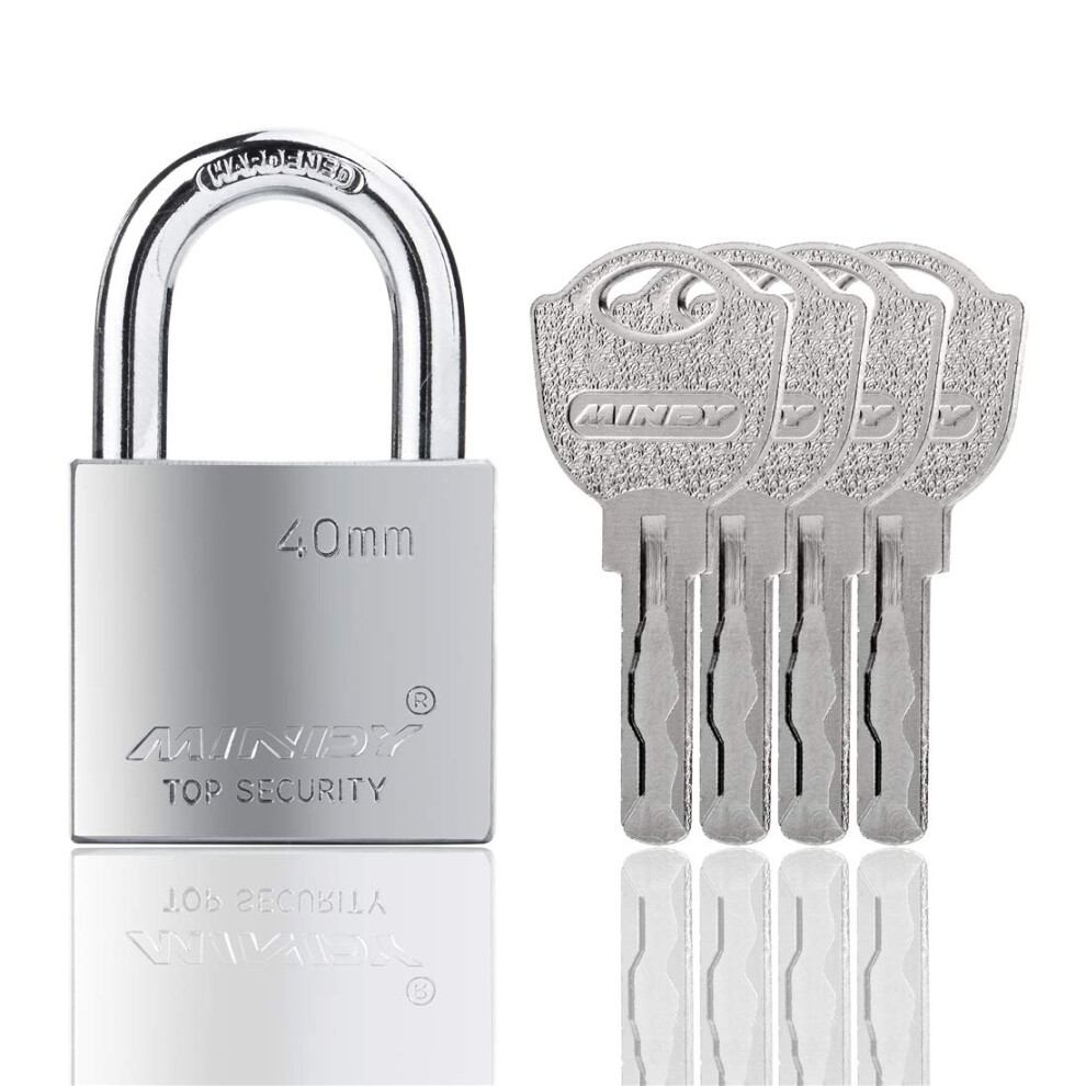40Mm Heavy Duty Lock Warehouse Waterproof Keyed Padlock High Security Padlock With 4 Keys 712491631778