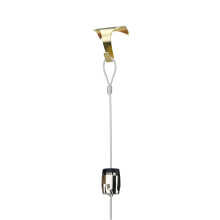 Shades 4 Pack Molding Hook Kit Holds 45lb Each with Picture Rail Hooks Superior Design CAM Hooks and Loop Cords or Cables (39"""" perlon Brass / Gold