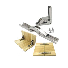 90 Degree Folding Door/Shelf Hinge Hidden Bracket Table Holder Furniture Parts(2pc)