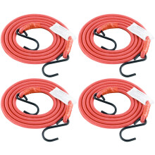 Bungee nury HELIDA s hcky 3/8 palce tlust kulat bungee nury Siln hcky pro cyklistick nosice a vozky kufr Camping (60 palcu cerven)